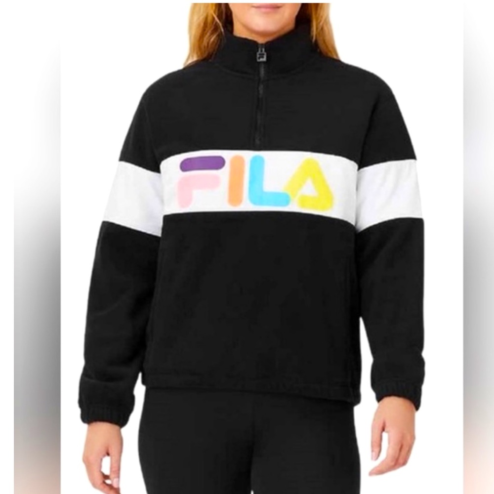 Fila Black and White Logo Sweatshirt